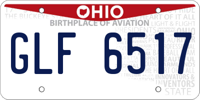 OH license plate GLF6517