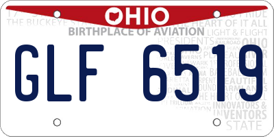 OH license plate GLF6519
