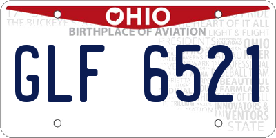 OH license plate GLF6521