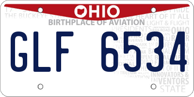OH license plate GLF6534