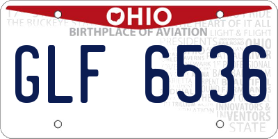 OH license plate GLF6536