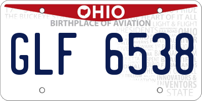 OH license plate GLF6538