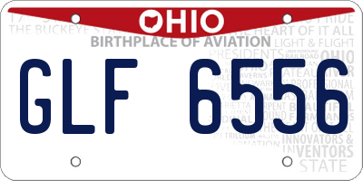 OH license plate GLF6556