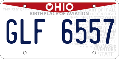 OH license plate GLF6557
