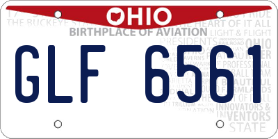 OH license plate GLF6561