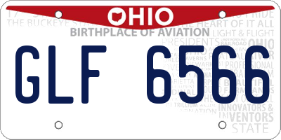 OH license plate GLF6566