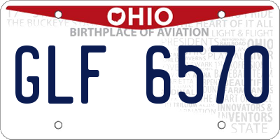 OH license plate GLF6570