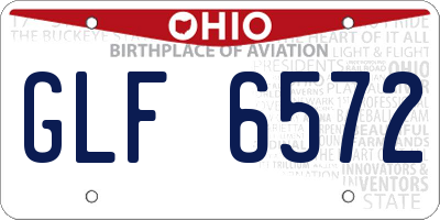 OH license plate GLF6572