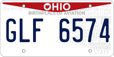 OH license plate GLF6574