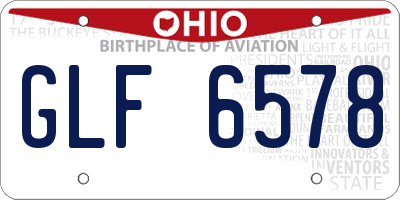 OH license plate GLF6578