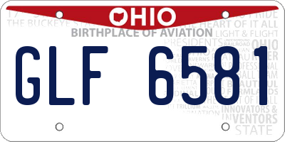 OH license plate GLF6581
