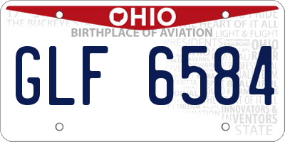 OH license plate GLF6584