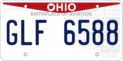 OH license plate GLF6588
