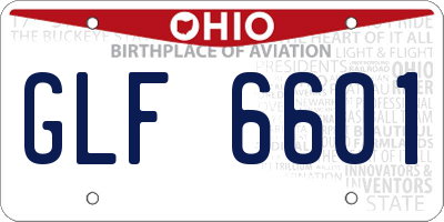 OH license plate GLF6601