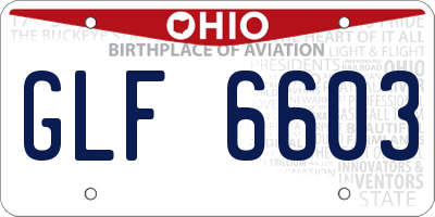 OH license plate GLF6603