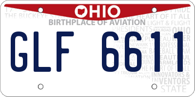 OH license plate GLF6611