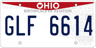 OH license plate GLF6614