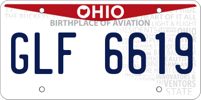 OH license plate GLF6619