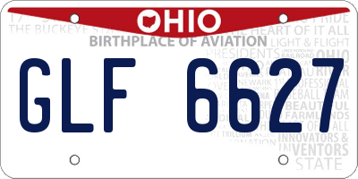 OH license plate GLF6627