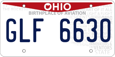 OH license plate GLF6630