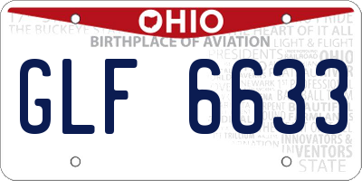 OH license plate GLF6633