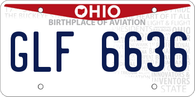 OH license plate GLF6636