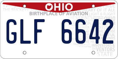 OH license plate GLF6642