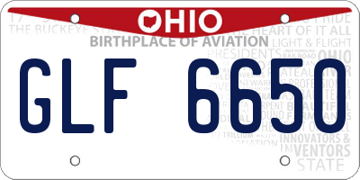 OH license plate GLF6650