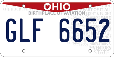 OH license plate GLF6652