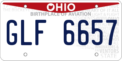 OH license plate GLF6657