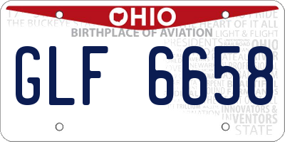 OH license plate GLF6658