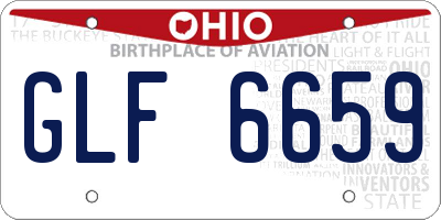 OH license plate GLF6659