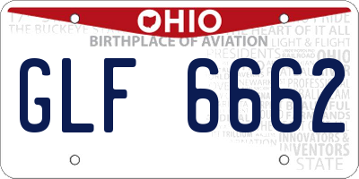 OH license plate GLF6662