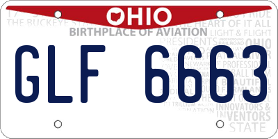 OH license plate GLF6663