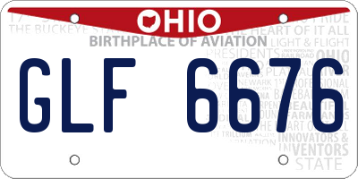 OH license plate GLF6676