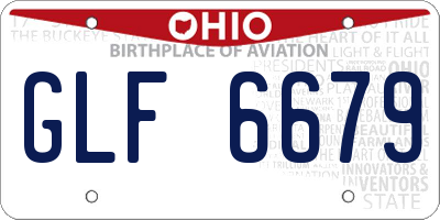 OH license plate GLF6679