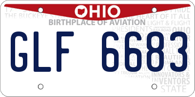 OH license plate GLF6683