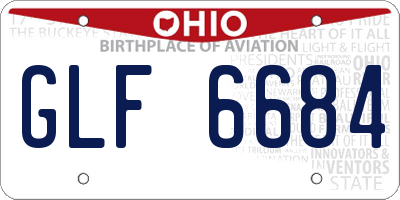 OH license plate GLF6684