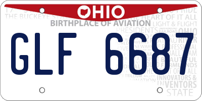 OH license plate GLF6687