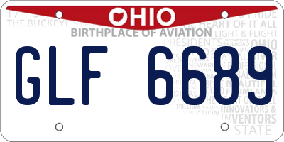 OH license plate GLF6689