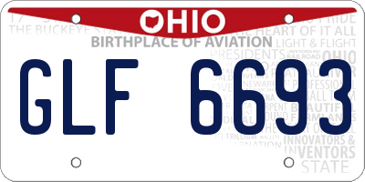OH license plate GLF6693