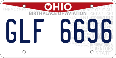 OH license plate GLF6696