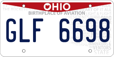 OH license plate GLF6698
