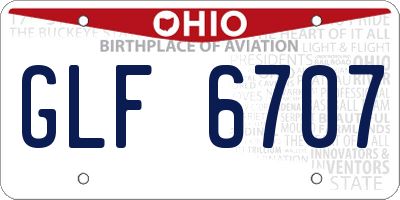 OH license plate GLF6707