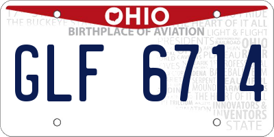 OH license plate GLF6714