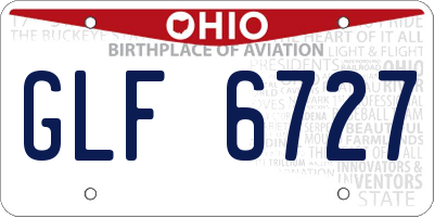 OH license plate GLF6727