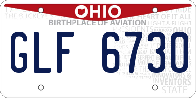 OH license plate GLF6730