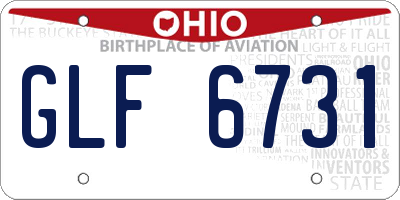 OH license plate GLF6731