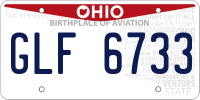 OH license plate GLF6733