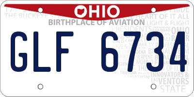 OH license plate GLF6734